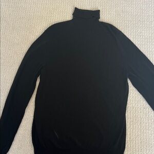 Joseph Abboud Classic Black merino wool Turtleneck Sweater XLT